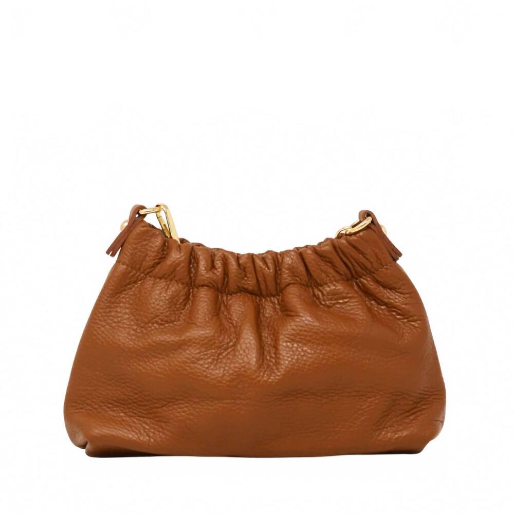 NEW GERMAN FUENTES kerry crossbody clutch in chestnut/camel